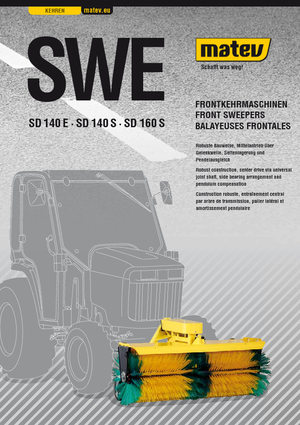 Barredoras delanteras montables Matev SWE-SD 140 S