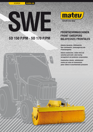 Barredoras delanteras montables Matev SWE-SD 150 P
