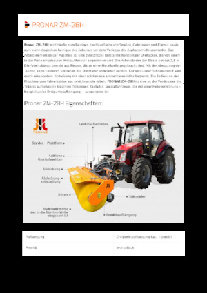 Barredoras delanteras montables Pronar ZM 28H
