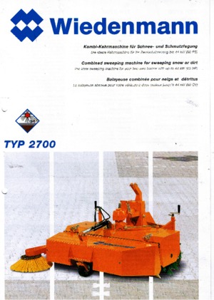 Barredoras delanteras montables Wiedenmann 2700
