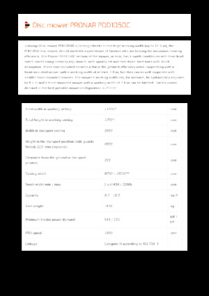 Combinaciones de segadoras - disco con acondicionadores Pronar PDD 1050C