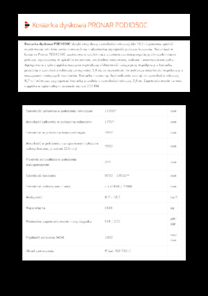 Combinaciones de segadoras - disco con acondicionadores Pronar PDD 1050C