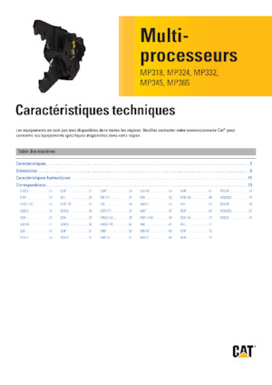 Procesador múltiple Caterpillar MP324