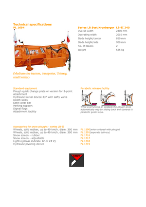 Quitanieves de pala múltiple Hydrac LB II 240