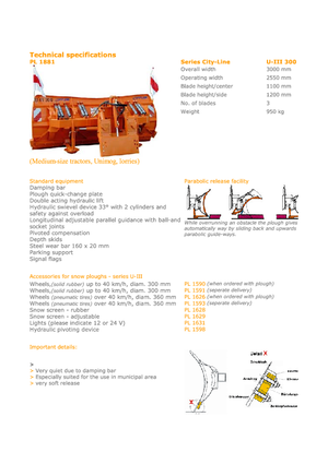 Quitanieves de pala múltiple Hydrac U III 300 C