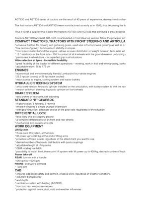 Tractores de uso municipal AGT AGT 835 T