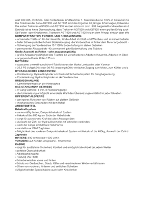 Tractores de uso municipal AGT AGT 835 T