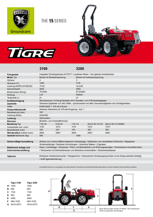 Tractores de uso municipal Carraro Tigre 3200