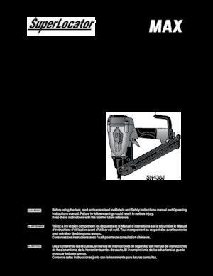 Clavadoras y Grapadoras MAX USA CORP. SN438J