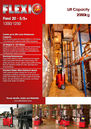 Carretillas para pasillos estrechos VNA Flexi 20S