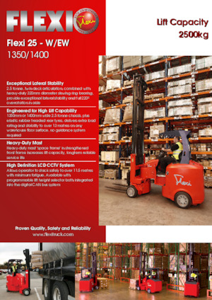 Carretillas para pasillos estrechos VNA Flexi 25W