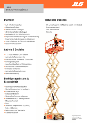 Plataformas de tijeras de ruedas JLG 10RS