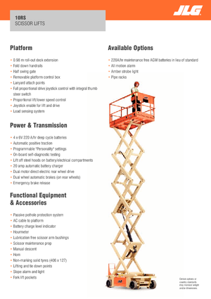 Plataformas de tijeras de ruedas JLG 10RS