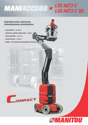 Plataformas articuladas de ruedas Manitou 120 AETJ C