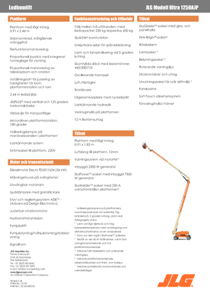 Plataformas articuladas de ruedas JLG 1250AJP