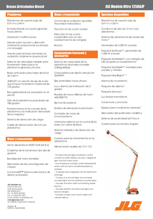 Plataformas articuladas de ruedas JLG 1250AJP