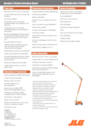 Plataformas articuladas de ruedas JLG 1250AJP