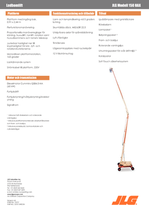 Plataformas articuladas de ruedas JLG 150HAX 4x4x4