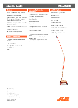 Plataformas articuladas de ruedas JLG 150HAX 4x4x4