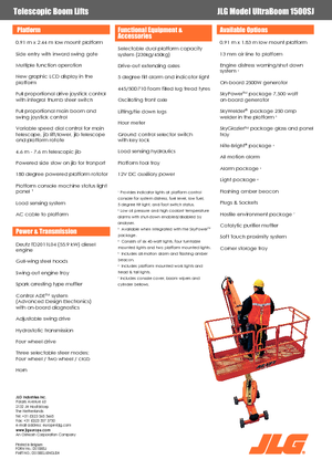 Plataformas telescópicas de ruedas JLG 1500SJ