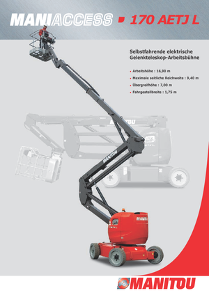 Plataformas articuladas de ruedas Manitou 170 AETJ L