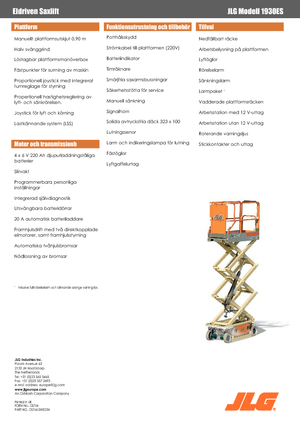 Plataformas de tijeras de ruedas JLG 1930ES