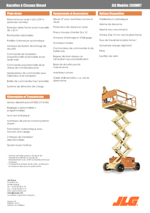 Plataformas de tijeras de ruedas JLG 260MRTA