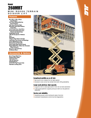 Plataformas de tijeras de ruedas JLG 260MRTA