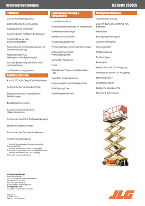 Plataformas de tijeras de ruedas JLG 2630 ES