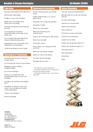 Plataformas de tijeras de ruedas JLG 2630 ES