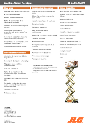 Plataformas de tijeras de ruedas JLG 2646ES