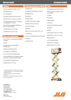 Plataformas de tijeras de ruedas JLG 2646ES