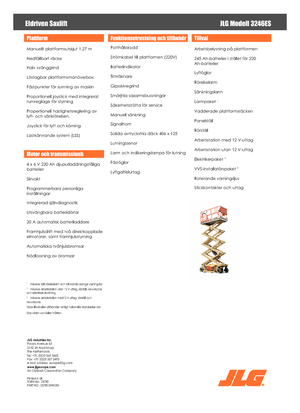 Plataformas de tijeras de ruedas JLG 3246ES