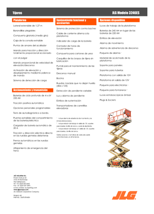 Plataformas de tijeras de ruedas JLG 3246ES