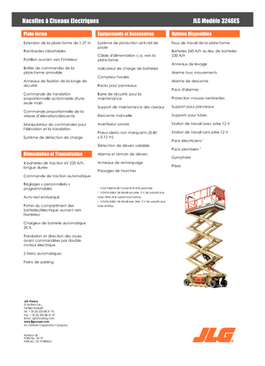 Plataformas de tijeras de ruedas JLG 3246ES