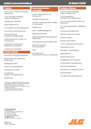 Plataformas de tijeras de ruedas JLG 3394RT