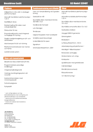 Plataformas de tijeras de ruedas JLG 3394RT