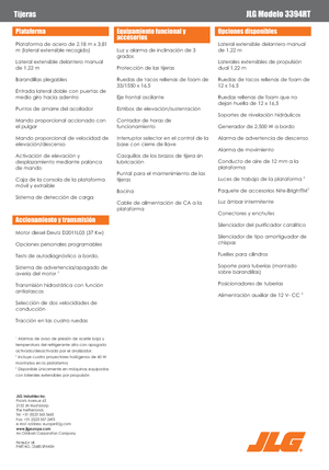 Plataformas de tijeras de ruedas JLG 3394RT