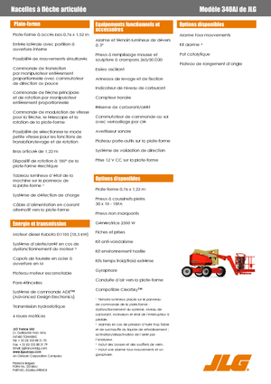 Plataformas articuladas de ruedas JLG 340AJ