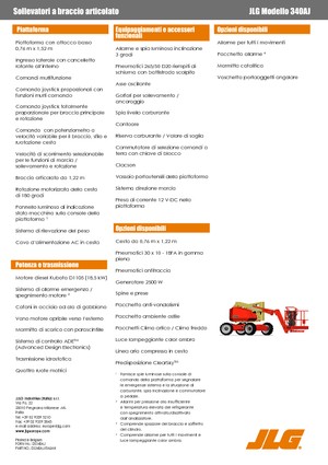 Plataformas articuladas de ruedas JLG 340AJ