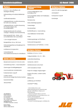 Plataformas articuladas de ruedas JLG 340AJ