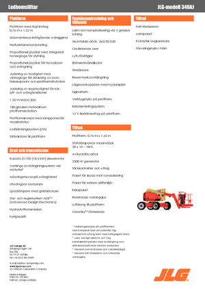 Plataformas articuladas de ruedas JLG 340AJ