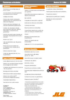 Plataformas articuladas de ruedas JLG 340AJ
