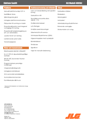 Plataformas de tijeras de ruedas JLG 4069LE