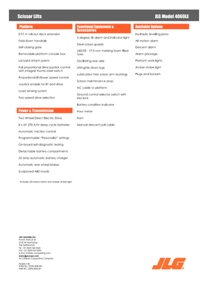 Plataformas de tijeras de ruedas JLG 4069LE