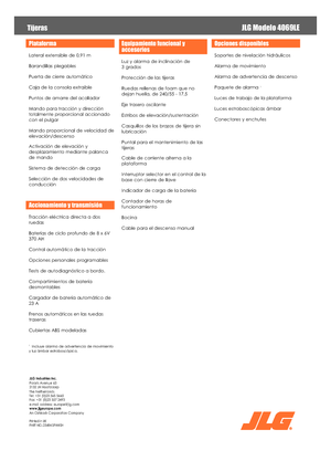 Plataformas de tijeras de ruedas JLG 4069LE