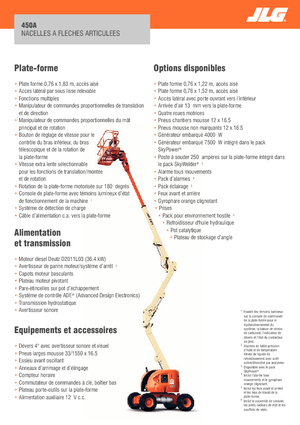 Plataformas articuladas de ruedas JLG 450A Serie II