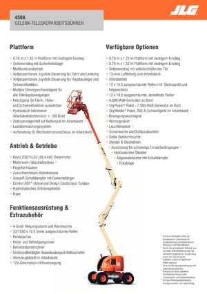Plataformas articuladas de ruedas JLG 450A Serie II