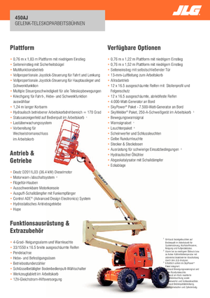 Plataformas articuladas de ruedas JLG 450AJ