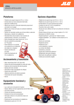 Plataformas articuladas de ruedas JLG 450AJ